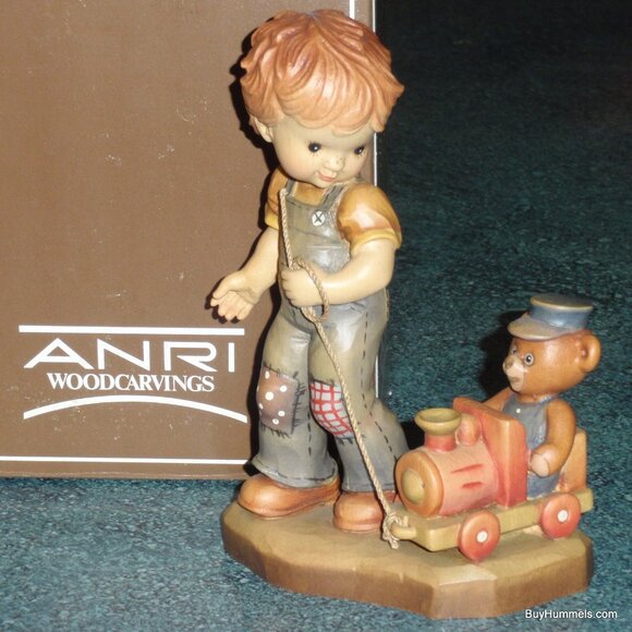 ANRI SARAH KAY VALENTINE "All Aboard" VINTAGE 7" FIGURINE ITALY WITH BOX - RARE! - Picture 1 of 10